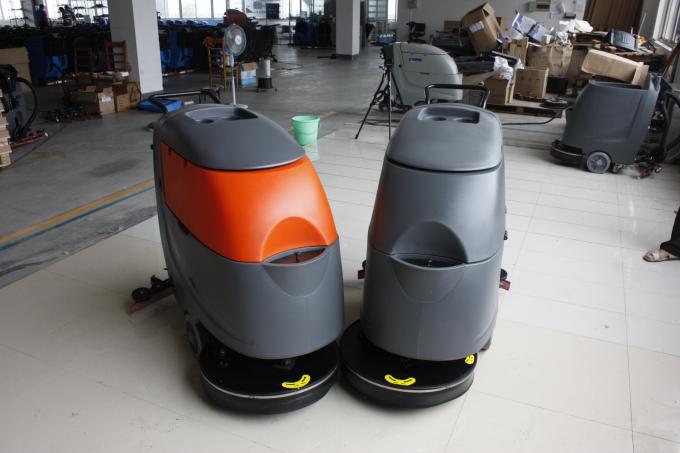 Walk Behind Compact Floor Scrubber Dryer Machine Mechanical Collision Protection 0